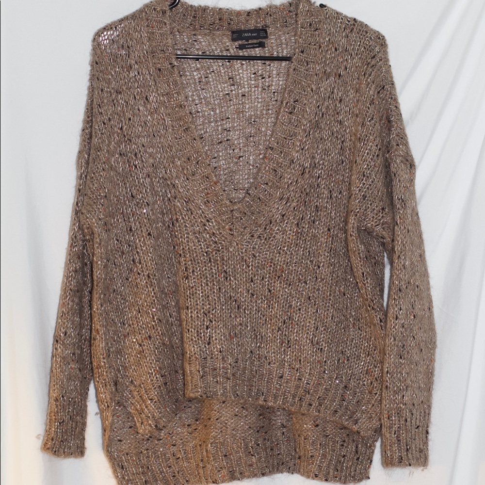 Zara Italian yarn sparkle sweater